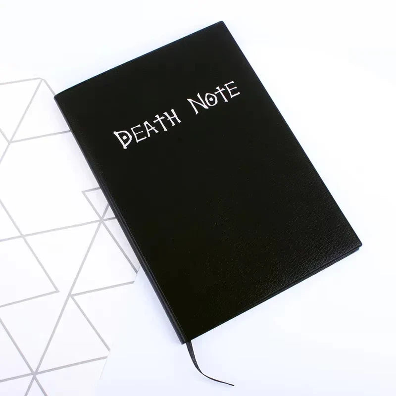 A5 Anime Notebook Set – Leather Journal, Feather Pen, Animation Art Writing Notepad, Christmas Gift