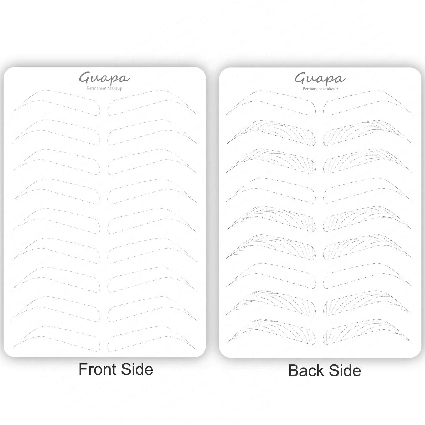 Silicone Practice Skin for Permanent Makeup — Double-Sided Latex Sheet with Brows Design for Hair Stroke Training