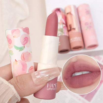 Rose Pink Nude Matte Velvet Lipstick – Long-Lasting, Non-Stick Cup, Waterproof, Sexy Lipsticks for Beauty Makeup