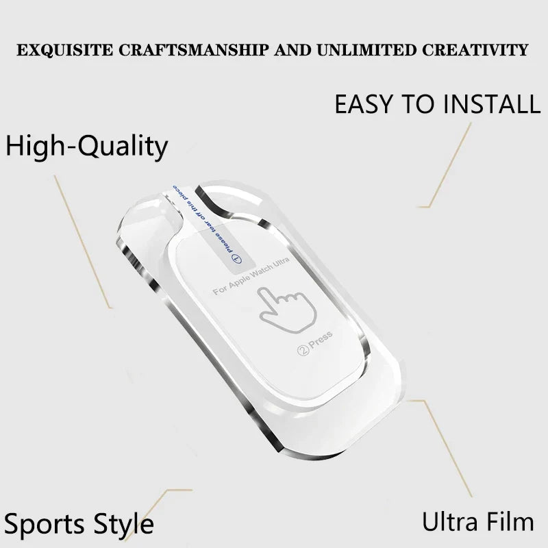 Tempered Glass Screen Protector for Apple Watch Ultra 2 49mm – HD Film with Alignment Tool, Easy Install Kit for iWatch Ultra