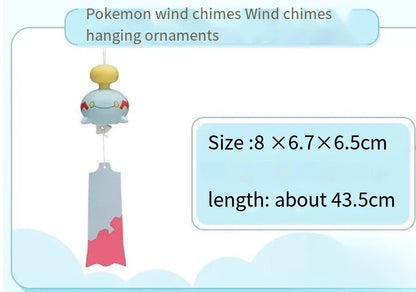 Anime Pokémon Chimecho Figure – Ceramic Wind Bell Pendant, Cute Home & Bedroom Decoration, Children’s Christmas & Birthday Gift