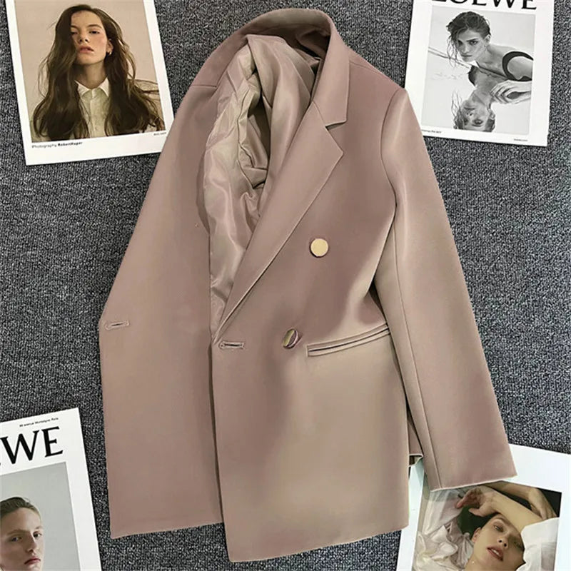 2023 Women's Elegant Single Button Blazer – Slim Fit Long Sleeve Office Jacket for Autumn & Winter