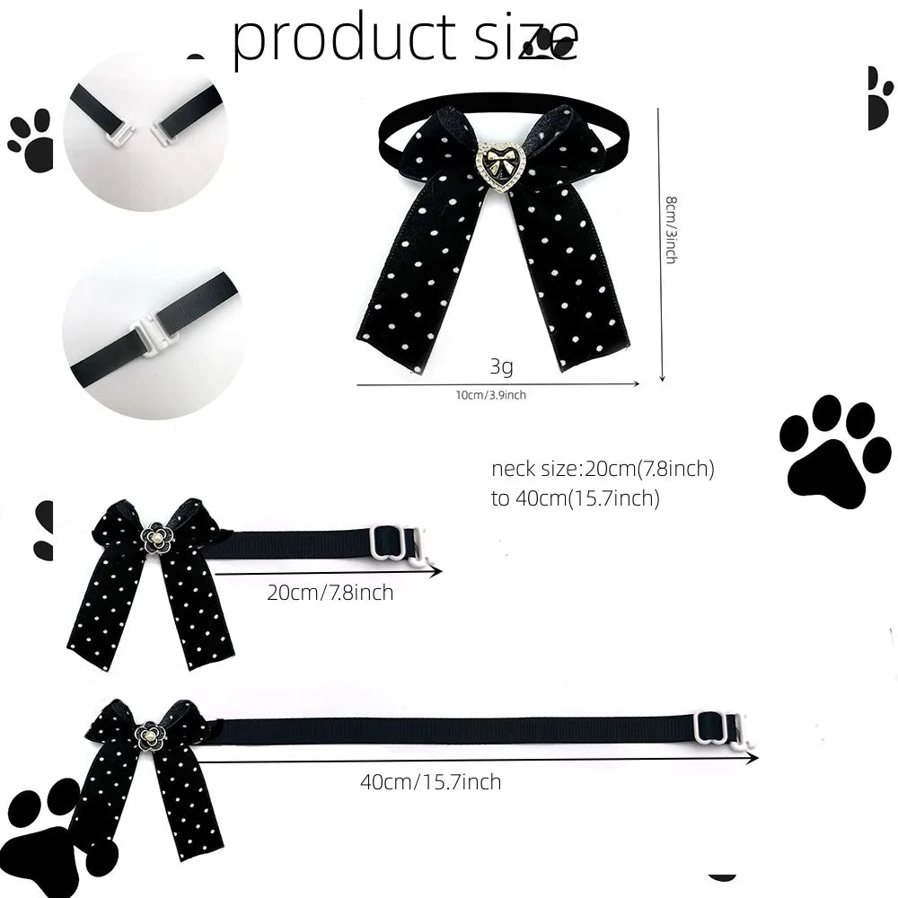 50/100pcs Polka Dot Dog Bow Ties – Cute Puppy Pet Necktie Grooming & Decoration Accessories for Dogs & Pets