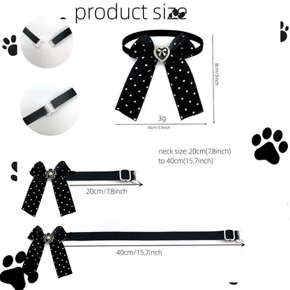 50/100pcs Polka Dot Dog Bow Ties – Cute Puppy Pet Necktie Grooming & Decoration Accessories for Dogs & Pets