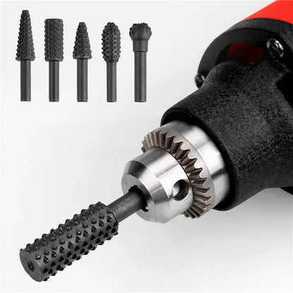 Woodworking Drill Bit Set - 1/4'' 5PCS Cutting Tools for Wood Carving, Carpentry, and Work | Wood Cutting Drill Bit Set