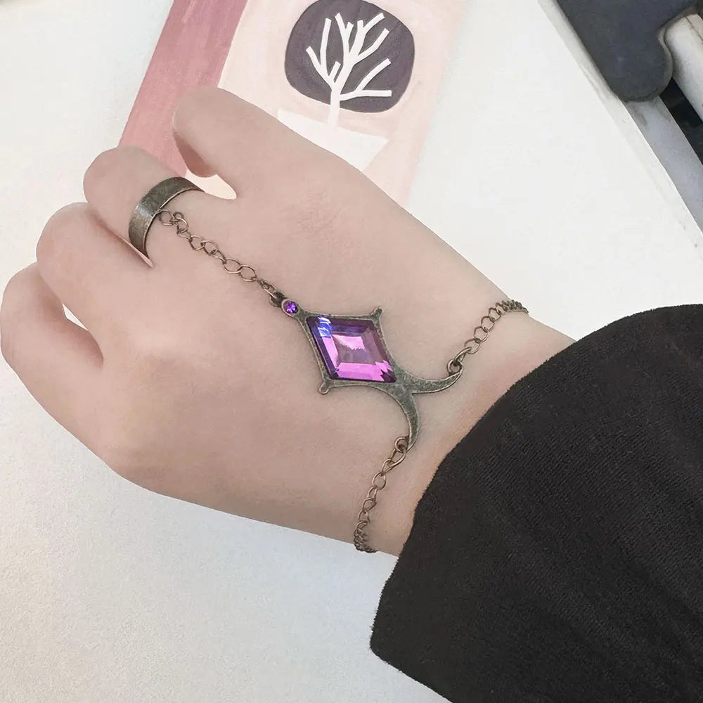 Homura Akemi Soul Gem Bracelet - Anime Cosplay Hand Chain Jewelry Accessory and Costume Prop