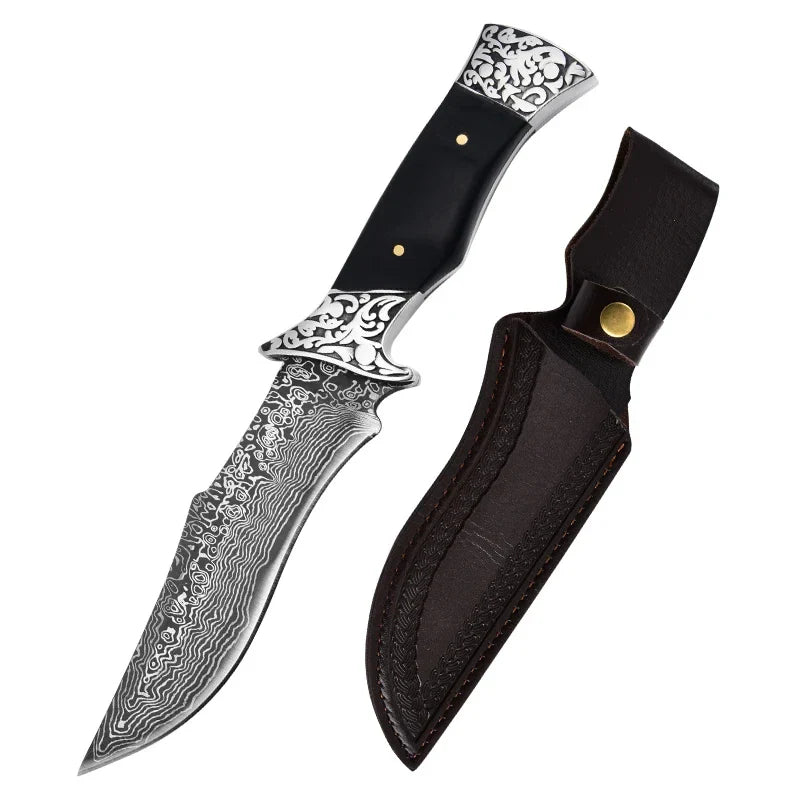 Portable Outdoor Knife – Sharp Straight Blade for Fishing, Camping, and Field Use