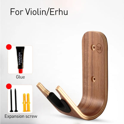 Wall-Mounted Stringed Instrument Hanger — Space-Saving Guitar & Musical Instrument Holder