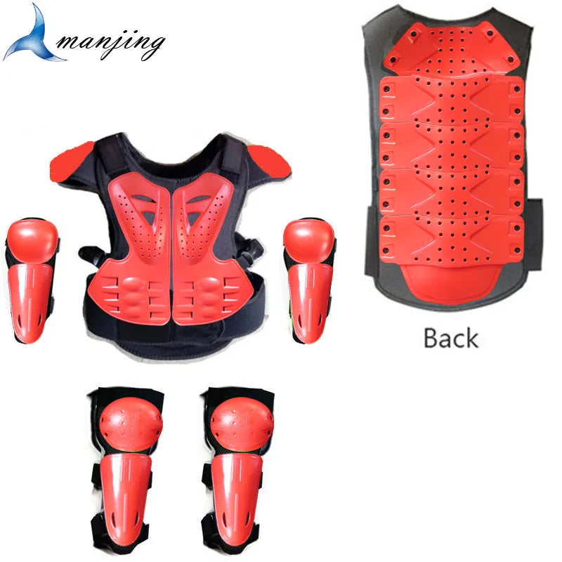 Full Body Protective Armor for Kids & Youth – Motocross, Skating Vest with Chest, Spine, Knee & Elbow Guards (0.8-1.6m)