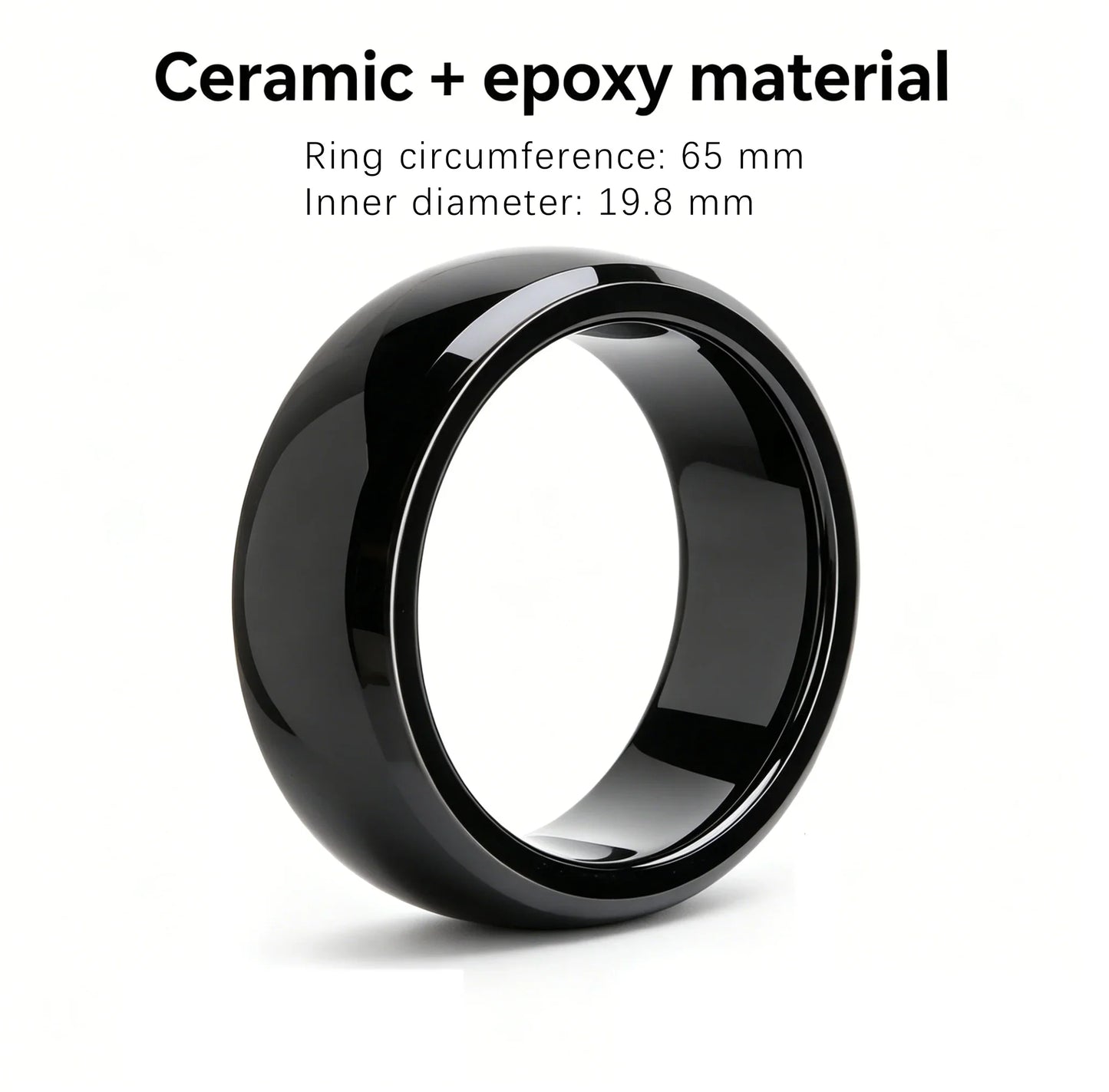 NFC Ceramic Smart Ring - Programmable NFC 216 Access Control Tag