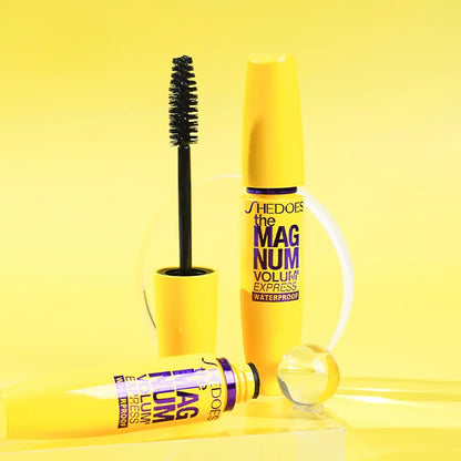 4D Black Fiber Mascara - Waterproof Eyelash Thickening, Lengthening & Curling Makeup