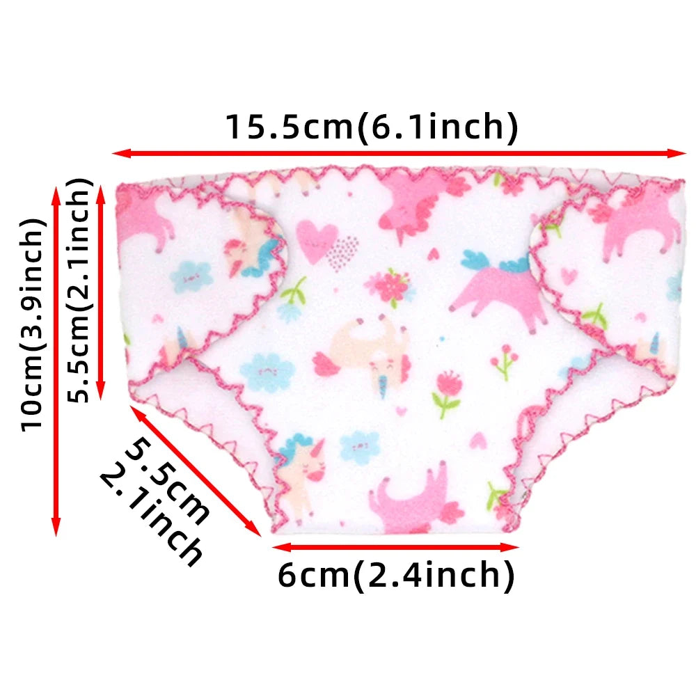 2pcs Doll Diaper Underwear Set - Baby Doll Accessories for 14-18 Inch Dolls, 43cm Baby Born Dolls & Toy Care Play