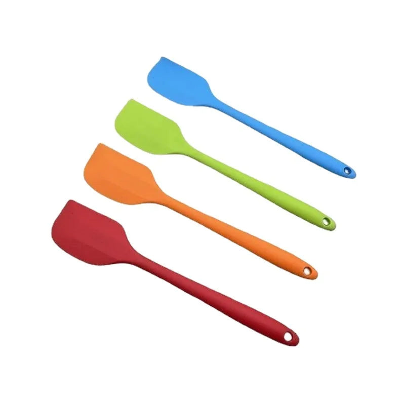 Heat Resistant Silicone Spoon Spatula with Integrated Handle – Cake Cream Scraper & Baking Knife Kitchen Tool