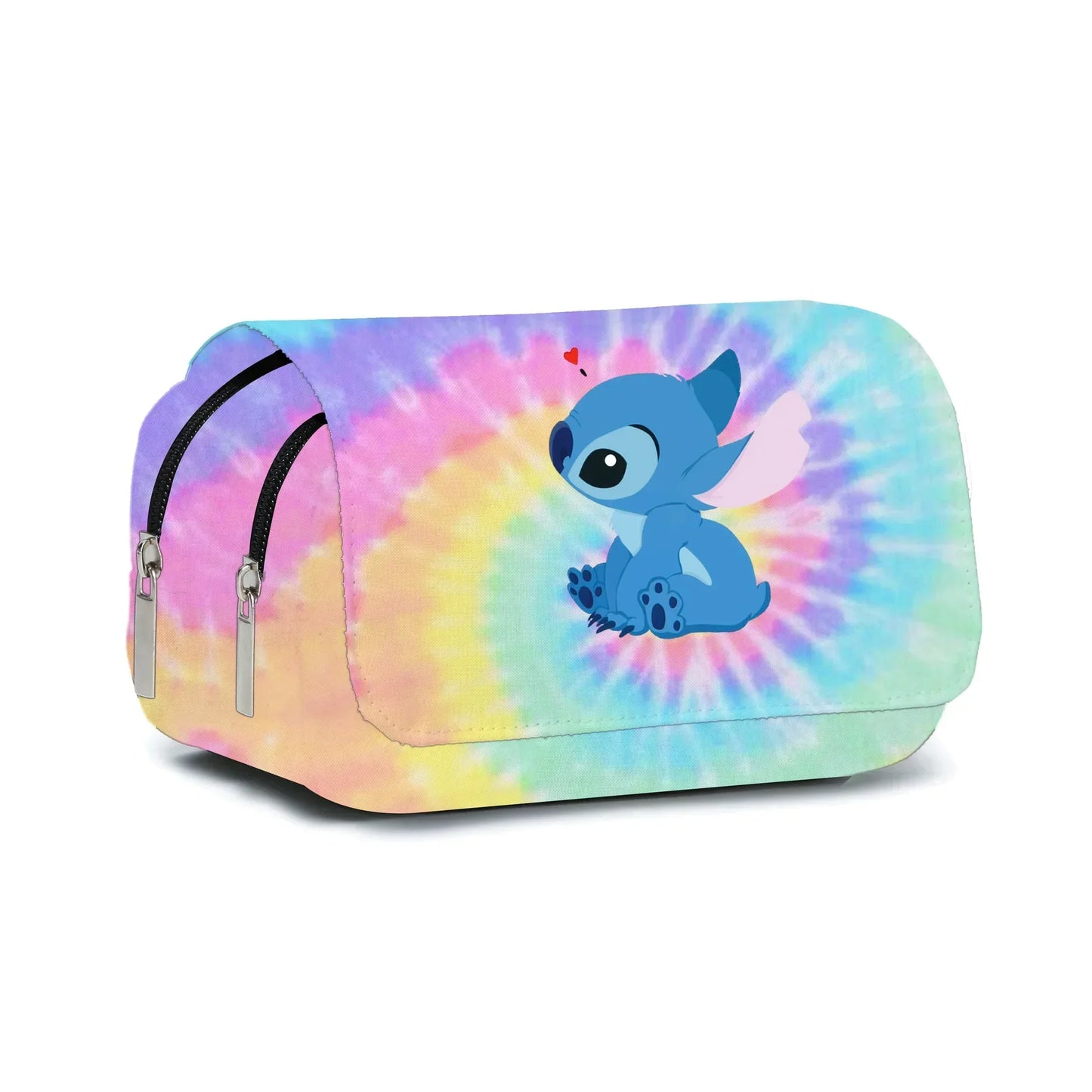Stitch Fully Printed Flap Pencil Case – Kawaii Anime Stationery Box for School Girls