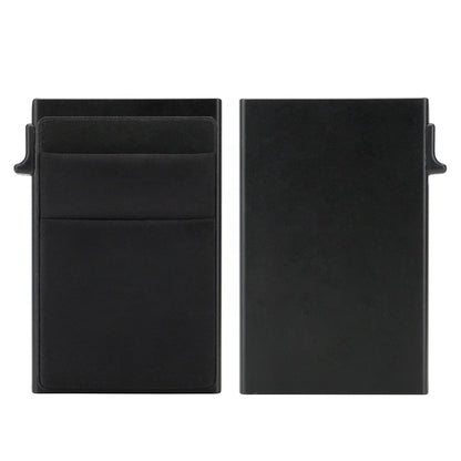 RFID Credit Card Holder for Men, Thin Slim Luxury Metal Mini Minimalist Wallet, Bank & ID Cardholder Case