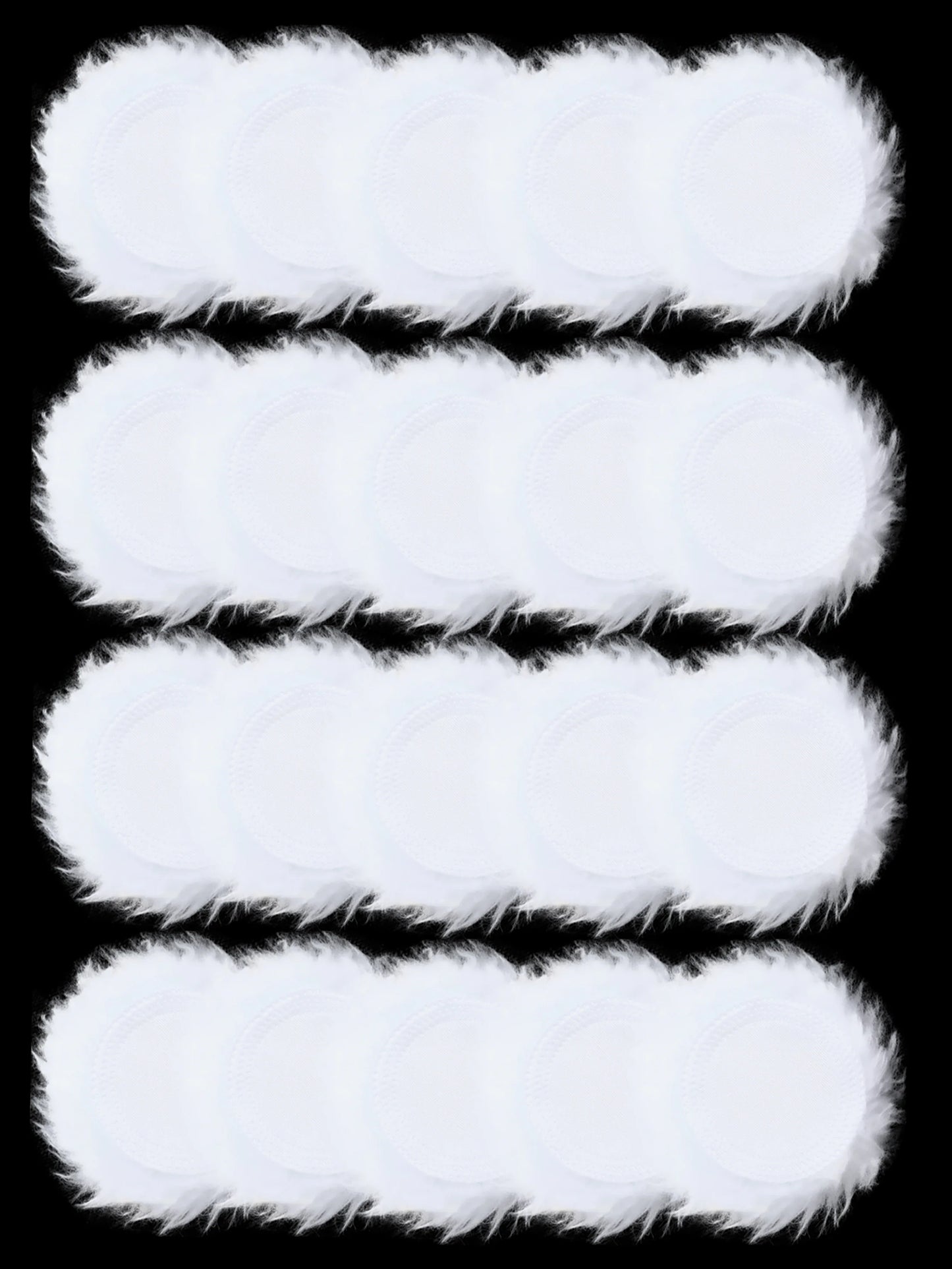 2/5/10/20PCS White Round Powder Puffs – Portable High-Grade Makeup Applicators for Base & Setting