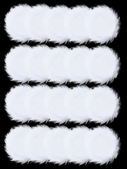 2/5/10/20PCS White Round Powder Puffs – Portable High-Grade Makeup Applicators for Base & Setting