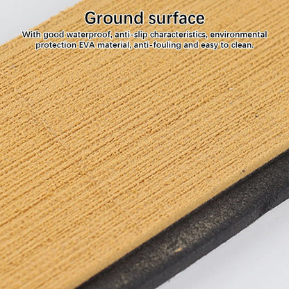 58x2400x5mm Brown EVA Foam Yacht Deck Mat – Imitated Teak Anti-Skid Boat Flooring Strip