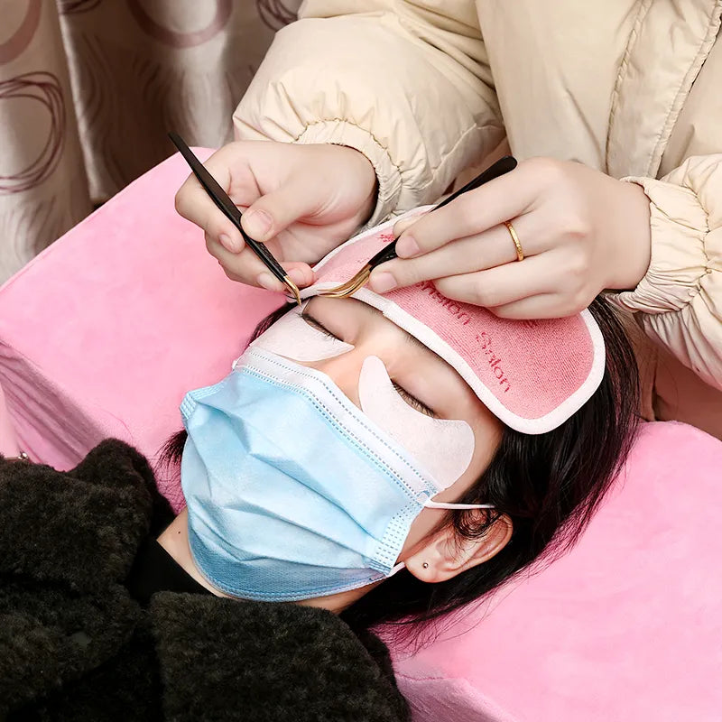 Eyelash Extension Forehead Sticker Pad - Soft Professional Grafted Eyelashes Tray Stand - Lash Tray Holder and Beauty Salon Tool