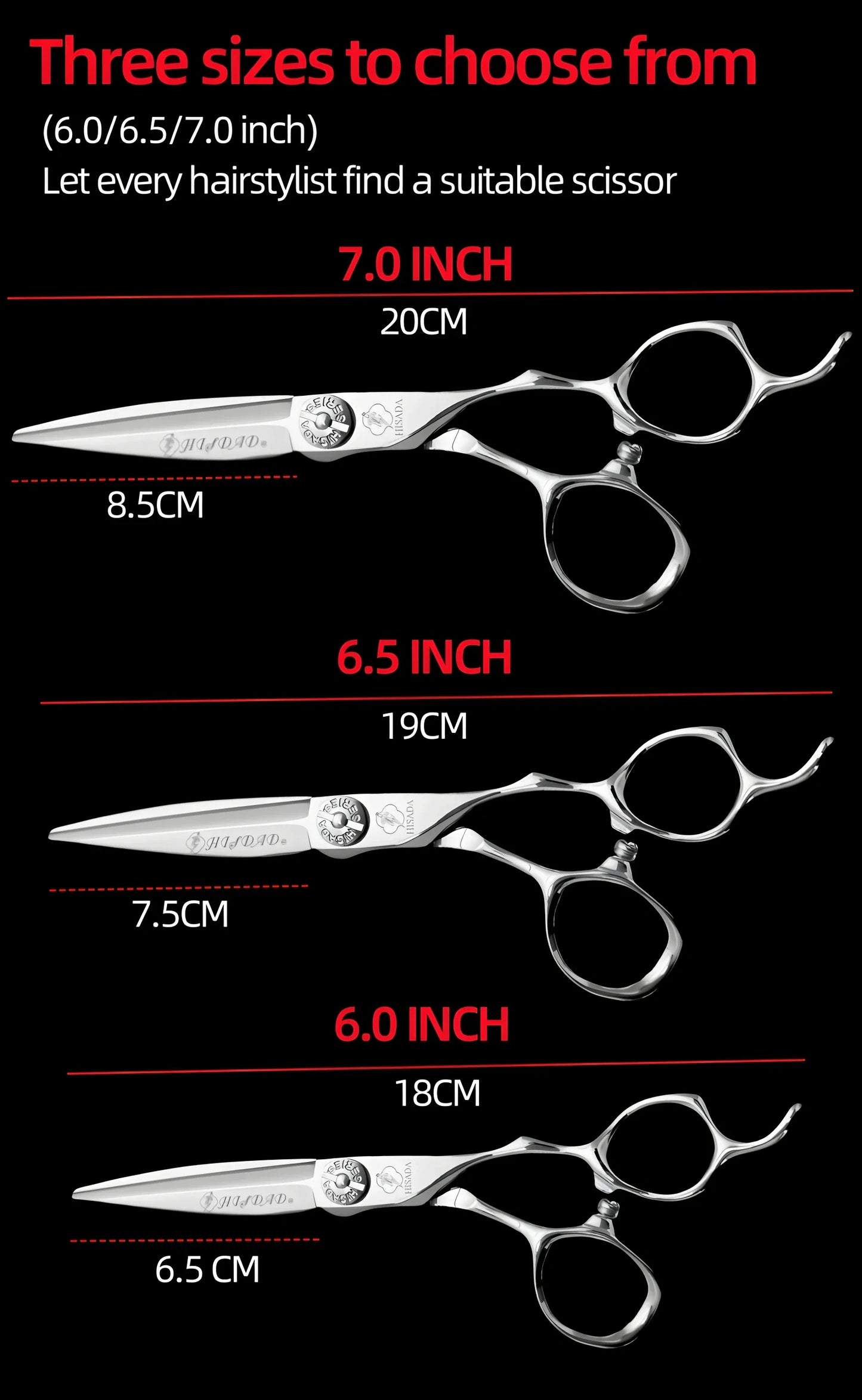 HISADA Professional Hairdressing Scissors – 6.0 Inch VG10 Barber Scissors for Salon Hair Cutting