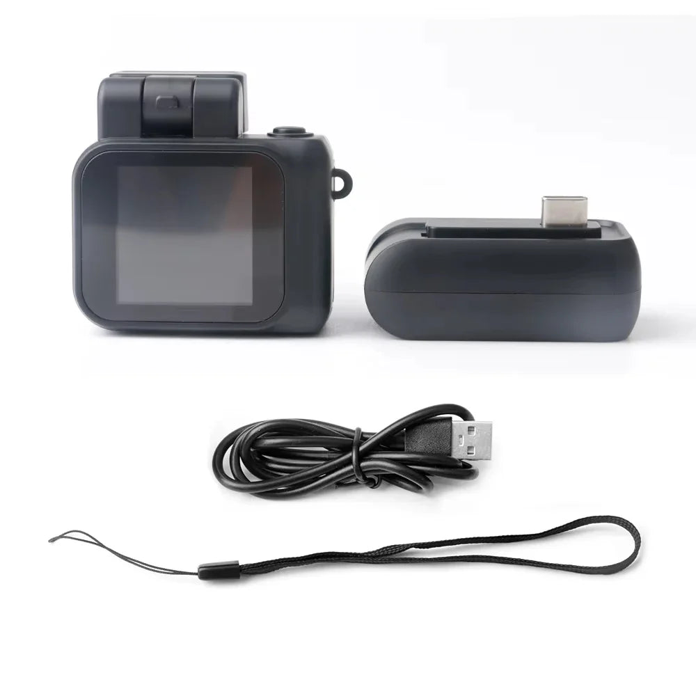 Y4000 Mini HD 1080p Camera with Screen — Portable Retro Compact Video Recorder with Flash Lamp & Battery Dock