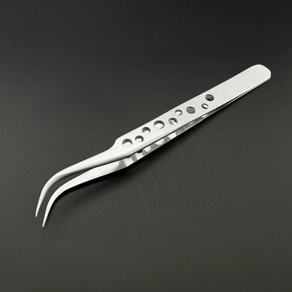 Precision Anti-Static Electronics Tweezers Set – Stainless Steel Curved & Straight Tip Forceps for Phone Repair & Industrial Use