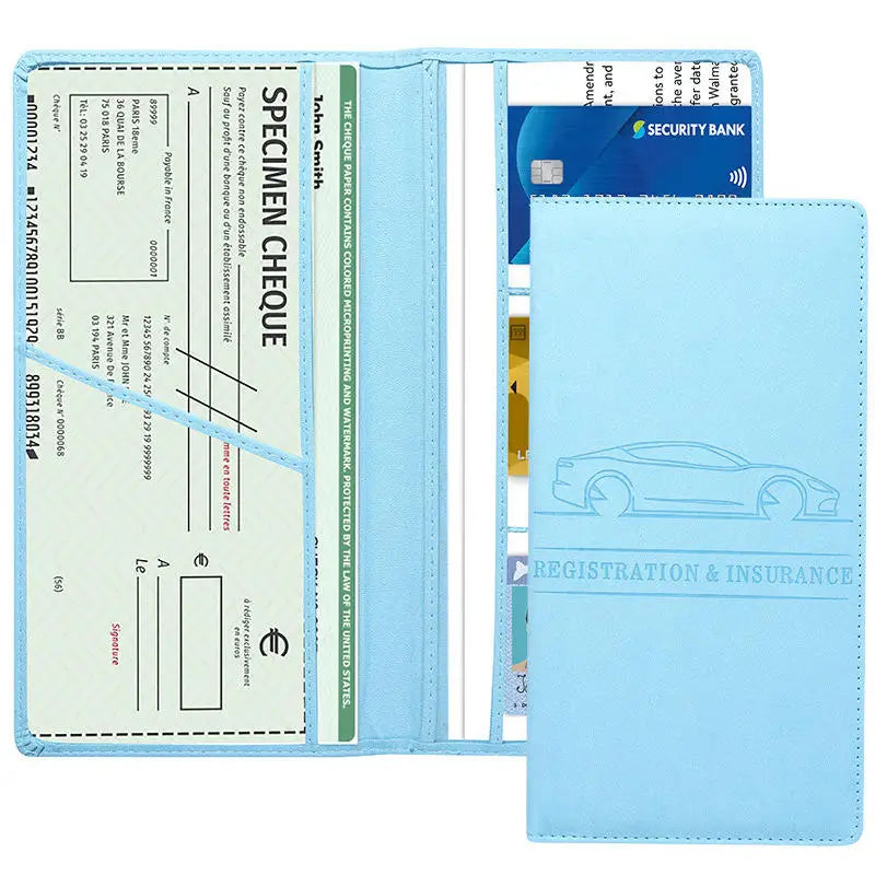 Car Document Holder — Registration & Insurance Organizer for Auto and Truck, Essential Driver Compartment Accessory