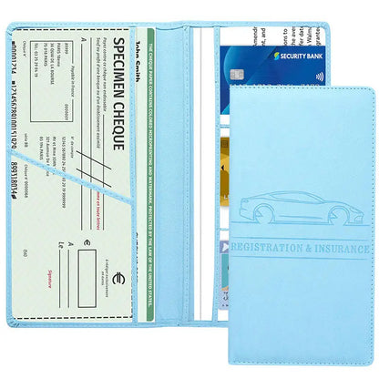 Car Document Holder — Registration & Insurance Organizer for Auto and Truck, Essential Driver Compartment Accessory
