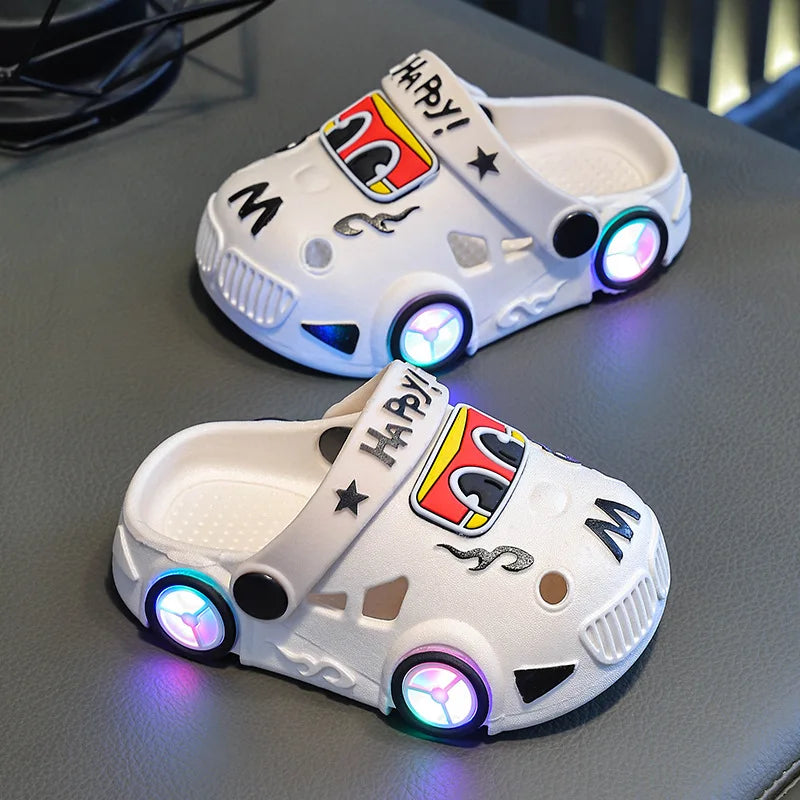 Kids Glowing Summer Slippers - Two-Way Wear Anti-Slip Sandals for Boys and Girls