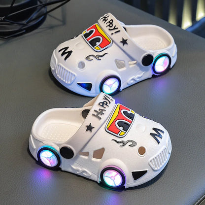 Kids Glowing Summer Slippers - Two-Way Wear Anti-Slip Sandals for Boys and Girls