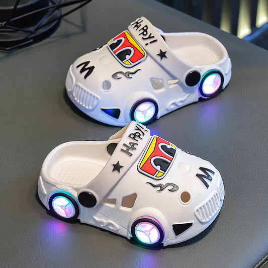 Kids Glowing Summer Slippers - Two-Way Wear Anti-Slip Sandals for Boys and Girls