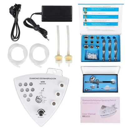 Professional Diamond Microdermabrasion Machine — Facial Exfoliation with Water Spray & 65-68cmHg Suction