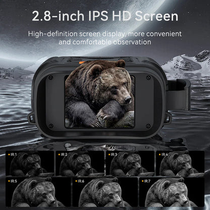 HD 1080P Infrared Binoculars | 10X Digital Zoom with 7 Gear Night Vision & 2000mAh Rechargeable Battery