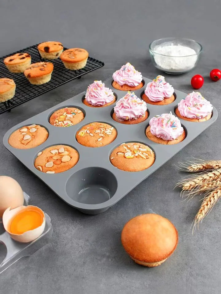 30 Piece Silicone Baking Set - Nonstick Muffin, Cupcake, and Toast Molds for Versatile Baking