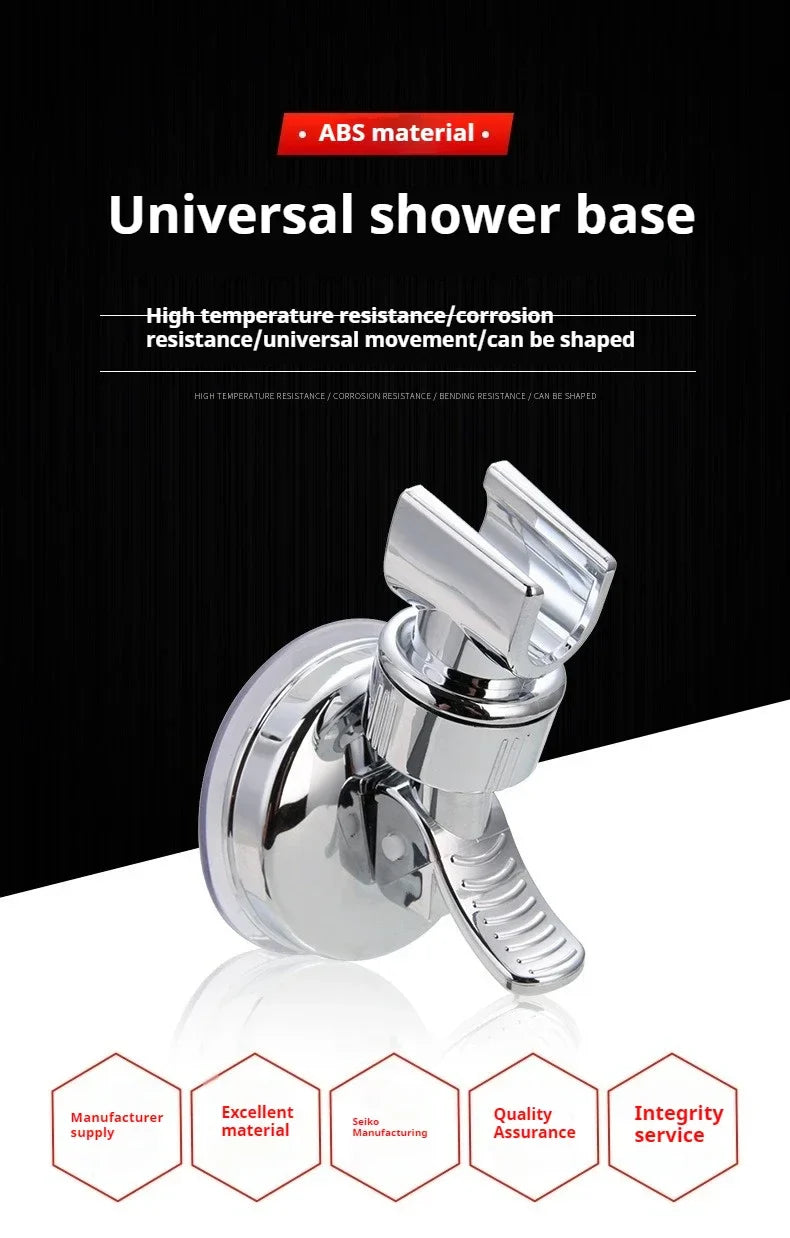 1-4PCS Adjustable Shower Rack — Strong Suction Cup Wall Mount Holder for Handheld Shower Heads