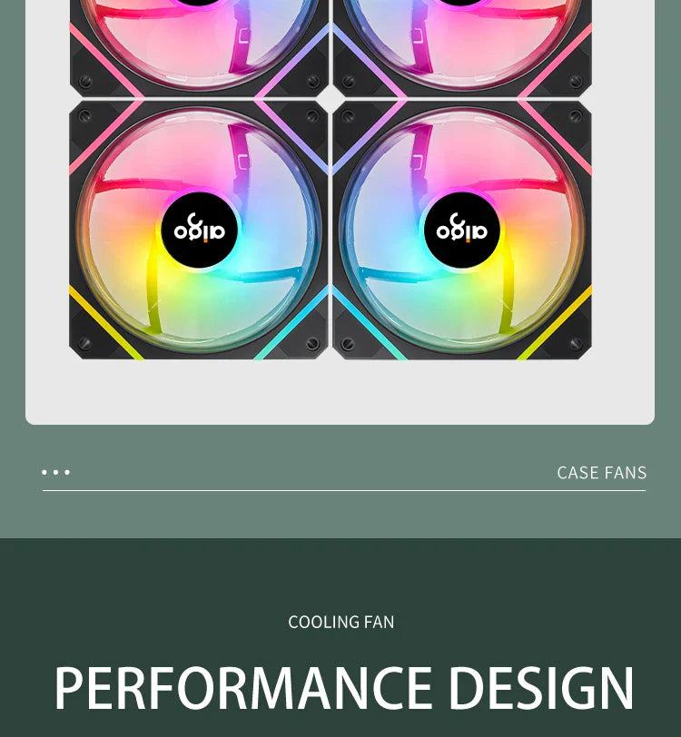 Aigo AM12 RGB PC Fan Kit — 120mm ARGB Water Cooler & Case Cooling Fans with 6-Pin Controller