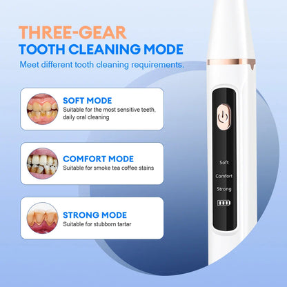 Ultrasonic Dental Plaque & Calculus Remover – Teeth Tartar Eliminator, Stains Cleaner, Electric Tooth Stone Scaler