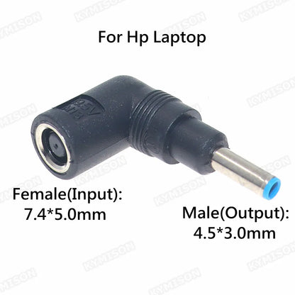 DC Power Adapter Plug - 7.4x5.0mm Female to 4.5x3.0mm Male with Pin Converter for HP & Dell Laptop Notebook