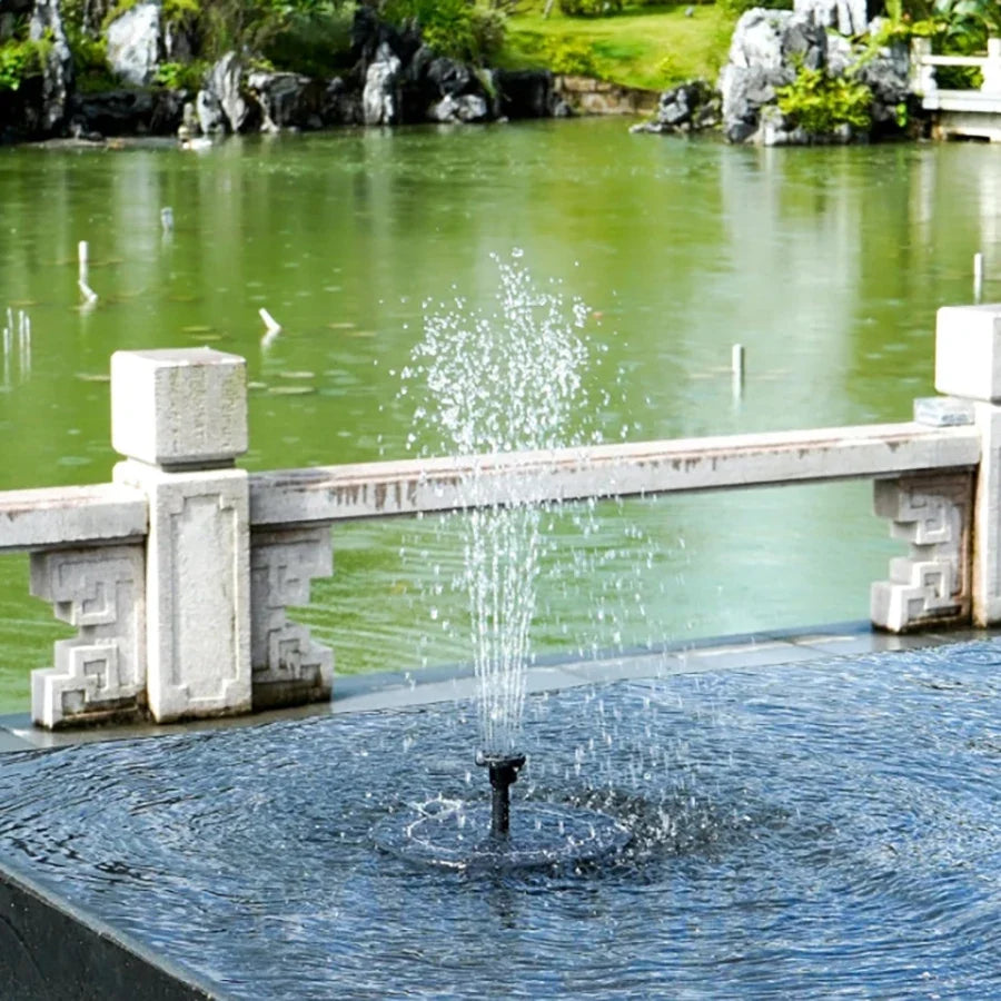 Solar Bird Bath Fountain Pump - 16cm Solar Powered 1.5W Water Pump with Free-Standing Panel