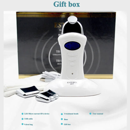 Handheld Galvanic Spa Microcurrent Facial Machine for Skin Tightening & Face Lift – Electroporator Galvanic Current Device for Skin Care