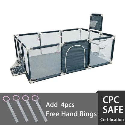 IMBABY Baby Playpen Safety Fence - Large Indoor Activity Gym Corral Play Area for Kids Toddlers