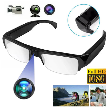 HD 1080P Mini Camera Glasses – DVR Video Recording Sports Sunglasses for Driving, Outdoor & Conference Use