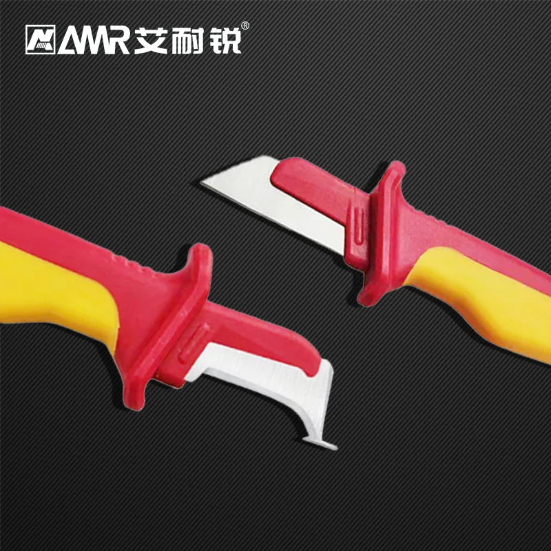 Electrician Insulated Cable Stripping Knife — Straight, Curved & Hook Fixed Blade Wire Stripper Hand Tool