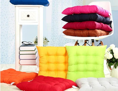 Colorful Chunky Seat Pads Cushion – Tie-On Garden Chair Cushion for Home, Office, Dining, and Kitchen