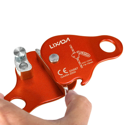 Climbing Ascender Belay Device – Arborist Rope Protection Grip for 8-13MM Outdoor Mountain Climbing Rigging