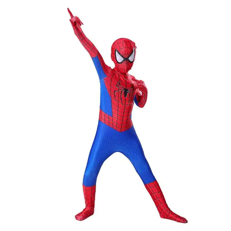 Miles Spider-Man Costume Jumpsuit — Superhero Bodysuit with Head Cover for Halloween & Cosplay Party