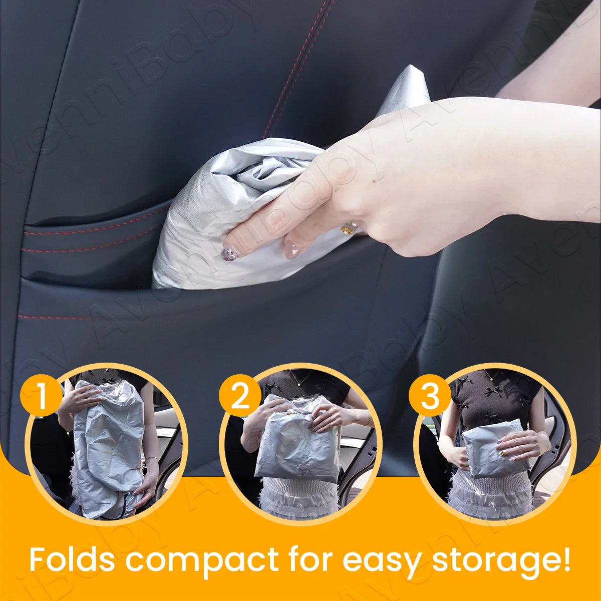 Baby Car Seat Sun Shade Cover – Infant Heat Protector, Keeps Toddler Cool & Blocks UV Sun Rays