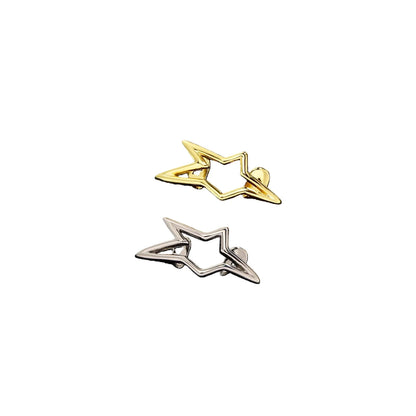 Y2K Cyber Punk Tooth Caps - Glossy Geometric Star Pentagram Grillz Jewelry for Men & Women
