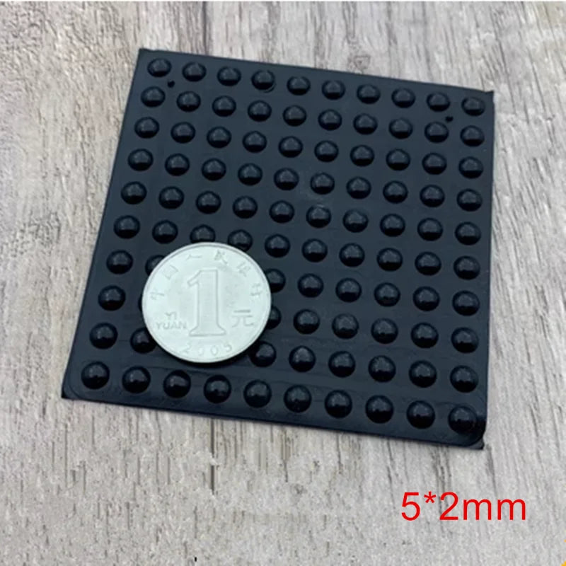 100Pcs 5-7*1.5/2mm  3M Self Adhesive Round Silicone Rubber Bumpers Soft Clear Black Anti Slip Shock Absorber Feet Pads Damper