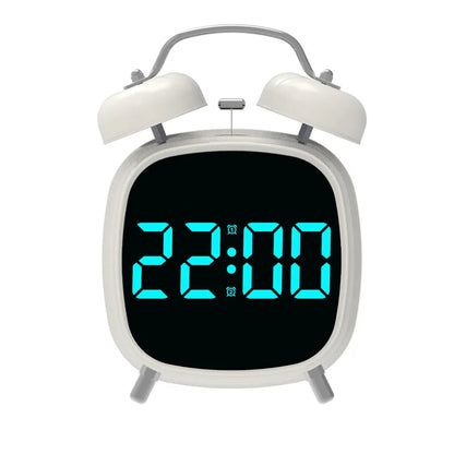 LED Digital Alarm Clock – Voice Control, Date & Temperature Display, Adjustable Brightness & Snooze, 12/24H Table Clock